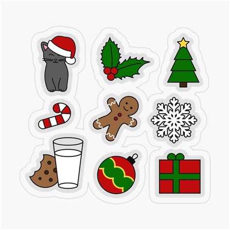 Printable Cute Christmas Stickers